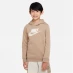 Детская толстовка Nike Sportswear Club Fleece Big Kids' Pullover Hoodie Khaki/White