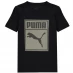 Детская футболка Puma Box QT T Shirt Junior Boys Black/Grey