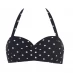 Лиф от купальника Full Circle Halter Bikini Top Ladies Black Dot