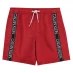 Calvin Klein Jeans Medium Tape Swim Shorts Crimson