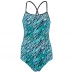 Закрытый купальник Slazenger Tie Back Swimsuit Womens Blue/Black