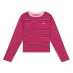 Чоловічий рюкзак Jack Wills Stripe Long Sleeve T-shirt Junior Girls Fuchsia Purple