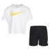 Детская футболка Nike Crop Set Girls White/Black