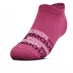 Under Armour 6 Pack No Show Socks Womens Pink