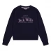 Jack Wills Kids Girls Script Crew Neck Sweatshirt Navy