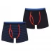 SoulCal 2 Pack Boxers Navy/Stripe