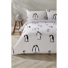 Homelife Brushed Microfibre Penguin Family Duvet Set