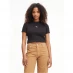 Женские шорты Calvin Klein Jeans Badge Rib Short Sleeve T Shirt CK Black