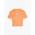 Женские шорты Calvin Klein Jeans Badge Rib Short Sleeve T Shirt Crushed Orange