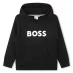 Чоловіча толстовка Boss Logo Print Hoodie Boys Black 09B