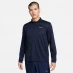 Мужская футболка с длинным рукавом Nike Half Zip Core Long Sleeve Running Top Mens Obsidian/Silver