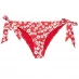 Женское нижнее белье Jack Wills Tallian Tie Side Bikini Bottoms Red Floral