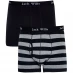 Мужские трусы Jack Wills Multipack Stripe Boxers 2 Pack Black