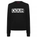 Женский свитер HUGO Reversed Logo Sweatshirt Black 001 SMU