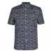 Мужская рубашка Pierre Cardin Short Sleeve Geometric Shirt Mens Navy Paisley