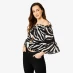 Женская блузка Biba Bardot Blouse Zebra print