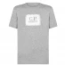 Мужская футболка с коротким рукавом CP COMPANY Block Logo T-Shirt Grey Mel M93