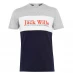 Мужская футболка с коротким рукавом Jack Wills Griffin Cut And Sew T-Shirt Navy