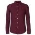 Мужская рубашка Farah Oxford Long Sleeve Shirt Burgundy