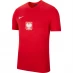 Женская футболка Nike Poland V Neck T Shirt Mens Sport Red/White