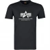 Мужская футболка с коротким рукавом Alpha Industries Logo T-Shirt Black