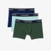 Мужские трусы Lacoste 3 Pack Boxer Shorts Grn/Blu/GrnJCI