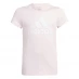 Детская футболка adidas Girls Essentials Linear T-Shirt Pink/White BOS