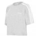 Жіноча футболка adidas 3S Crop T Shirt Womens Med Grey
