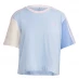 Жіноча футболка adidas 3S Crop T Shirt Womens Blue Dawn/Pink