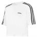 Жіноча футболка adidas 3S Crop T Shirt Womens White/Black