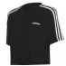 Жіноча футболка adidas 3S Crop T Shirt Womens Black/White