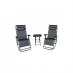 Culcita Camping 2 Gravity Chairs and Table Set Black