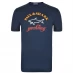 Мужская футболка с коротким рукавом Paul And Shark Big Logo T Shirt Navy 013