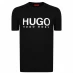 Мужская футболка с коротким рукавом HUGO Dolive Logo T Shirt Black/White 002