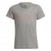 Детская футболка adidas Girls Essentials Linear T-Shirt Gry/Pnk Linear