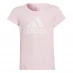 Детская футболка adidas Girls Essentials Linear T-Shirt Pnk/Wht BOS