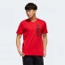 Мужская футболка с коротким рукавом adidas Mens Brilliant Basics T-Shirt Red/Black