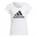 Детская футболка adidas Girls Essentials Linear T-Shirt Wht/Blk BOS