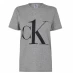 Женская футболка Calvin Klein ONE Cord Crew T Shirt Grey/Blk YG4