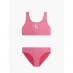 Мужские плавки Calvin Klein Girls Monogram Bralette Bikini Set Pink