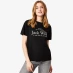 Женская футболка Jack Wills Forstal Boyfriend Logo T-Shirt Black