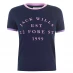 Женская футболка Jack Wills Blackmore Flocked Logo T-Shirt Navy