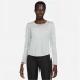 Женский свитер Nike Dri-FIT One Women's Standard Fit Long-Sleeve Top Grey/White