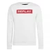 Мужской свитер Replay Logo Sweatshirt White 001