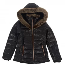 Детская курточка Firetrap Junior Girls' Luxe Bubble Jacket with Fur-Trimmed Hood