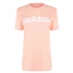 Женская футболка adidas Womens Essentials Linear T-Shirt Loose Glow Pink