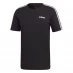 Мужская футболка adidas Essentials 3-Stripes T-Shirt Mens Black/White