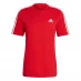 Мужская футболка adidas Essentials 3-Stripes T-Shirt Mens Red/White