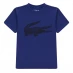 Детская футболка Lacoste Junior Boys Large Logo T Shirt Blue V2H
