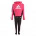 Детский спортивный костюм adidas Colorblock Crop Top Track Suit Kids Black/Pink